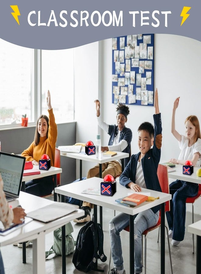 BOSKEY لعبة بوسكي العائلية للكبار مع جرس تنبيه، لعبة دعائية لمسابقة الحفلات، مسابقة معلومات عامة، لعبة مواهب عائلية مع جرس تنبيه بضوء وصوت إنذار - صندوق أزرار الإجابة للفصول الدراسية - Image 4
